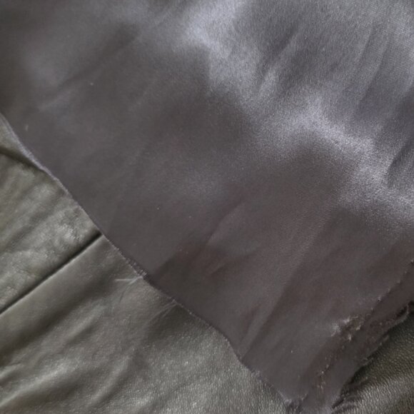 Synergy Long Black Leather Ladies Coat - Picture 12 of 12